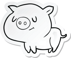 sticker of a cartoon pig png