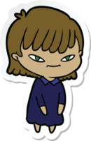 sticker of a cartoon woman png