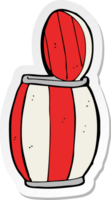 sticker of a cartoon painted barrel png