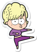 sticker of a cartoon woman png