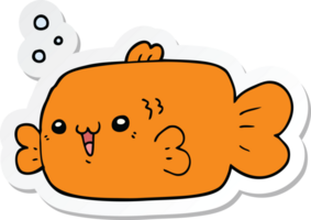 sticker of a cartoon fish png