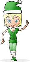 santa's helper cartoon woman png