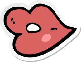 sticker of a cartoon lips png