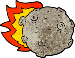 grunge textured illustration cartoon asteroid png