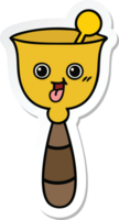 sticker of a cute cartoon school bell png