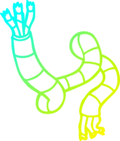 cold gradient line drawing of a cartoon tech cable png