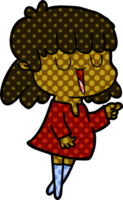 mujer de dibujos animados riendo png