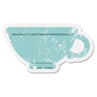 caffè tazza grunge etichetta png