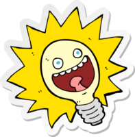 sticker of a cartoon lightbulb png