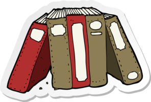 Aufkleber eines Cartoons alte Bücher png