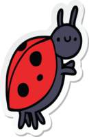 autocollant d'une coccinelle de dessin animé png