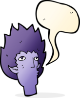 cartoon vampire face with speech bubble png