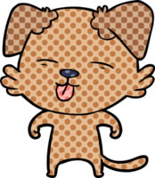 cartoon dog sticking out tongue png