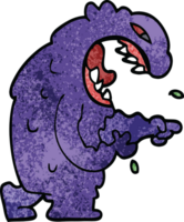 tekenfilm doodle halloween monster png