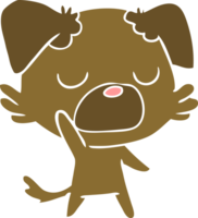 perro de dibujos animados de estilo de color plano png