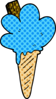 cono de helado de garabato de dibujos animados png