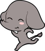 schattig tekenfilm olifant rennen png