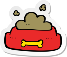 sticker of a cartoon dog food png