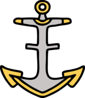 tattoo in traditional style of an anchor png