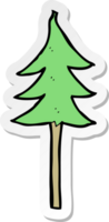 pegatina de un símbolo de árbol de dibujos animados png