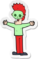 sticker of a cartoon man in spooky mask png