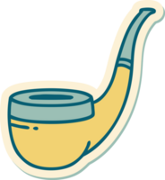 sticker of tattoo in traditional style of a smokers pipe png