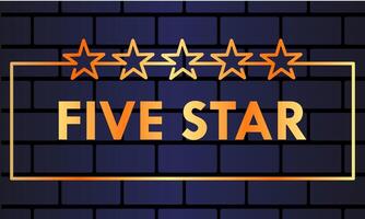 Five star logo template illustration vector