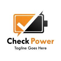 Check power logo template illustration vector