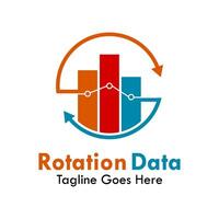 Rotation data logo template illustration vector