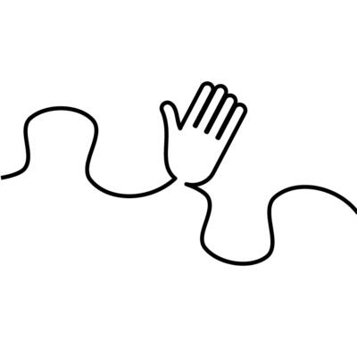 Hand siluet logo template illustration