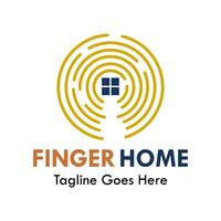 Finger home logo template illustration vector