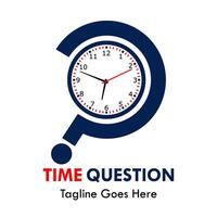 Time question logo template illustration vector