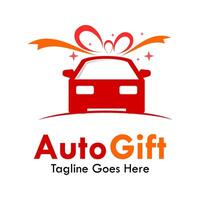 Auto gift logo template illustration vector