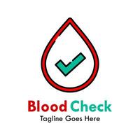 Blood check logo template illustration vector