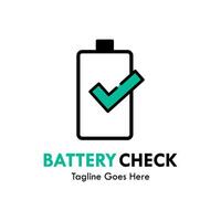 Battery check logo template illustration vector