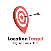 Location target logo template illustration vector