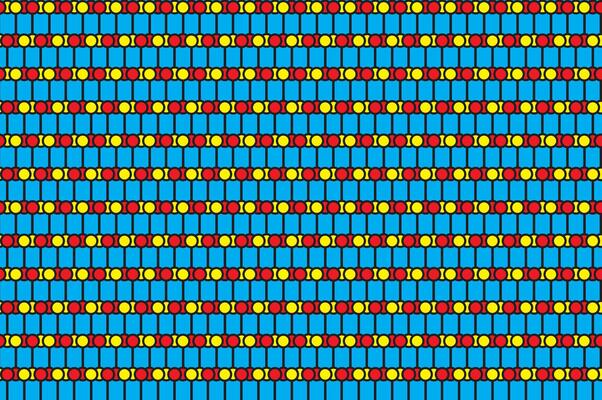 Illustration pattern, Abstract Style. Repeating of circle with line on blue background.