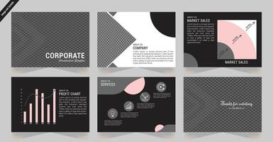 Contemporary Business Profile Brochure Template Design vector