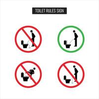 Modern Vector Toilet Icons Set