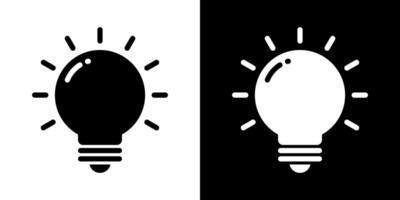 Light bulb icon vector in trendy style