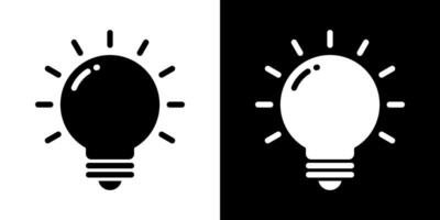 Light bulb icon vector in trendy style