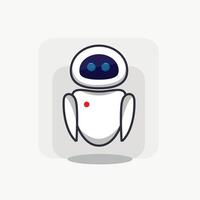 Minimal AI Tech Robot Vector Illustration