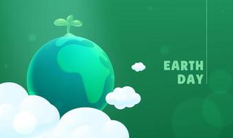 Horizontal illustration of Earth Day celebration vector