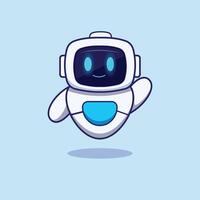 Minimal AI Tech Robot Vector Illustration