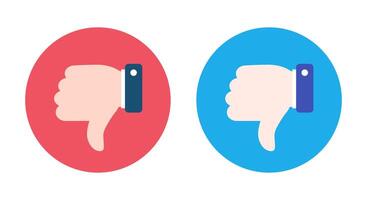 Dislike, thumb down icon vector in flat style. Bad sign symbol