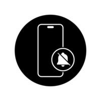 Silent mode with smartphone icon vector. Turn off sound concept vector