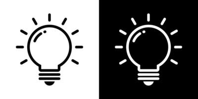 Light bulb line icon vector in trendy style. Idea, creativity sign symbol