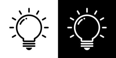 Light bulb line icon vector in trendy style. Idea, creativity sign symbol