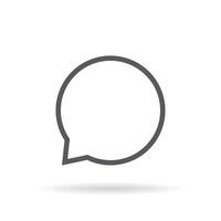 Speech bubble line icon vector isolated on white background. Speak cloud concept