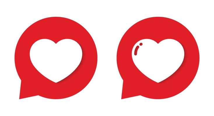 loveitლ(´ڡ`ლ)❣️ Love emoticon icon vector in flat style. Double heart, like